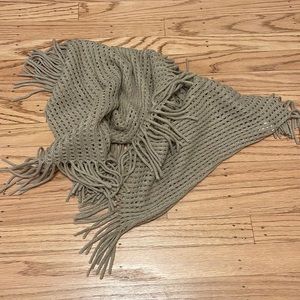 FREE WITH PURCHASE! Beige Knit Fringe Infinity Scarf —NWOT